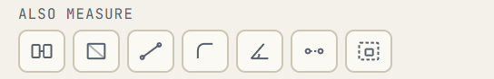 The seven Also measure icon buttons